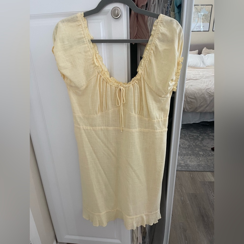 Yellow mini dress